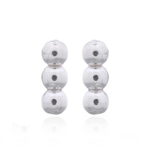 A pair of three dots minimalist stud earrings 925 silver