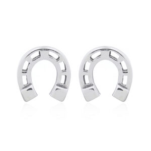 A pair of tiny horse shoe stud earrings 925 silver