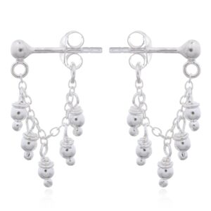 A pair of sassy style 925 sterling silver balls stud earrings