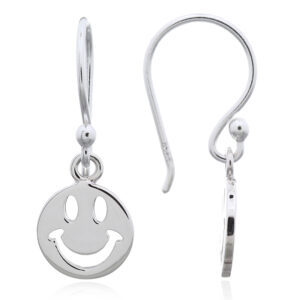 A pair of smiley emoji dangle 925 silver earrings