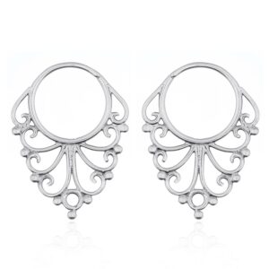 A pair of 925 sterling silver bohemian septum earrings