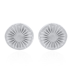 A pair of sunburst sterling silver stud earrings