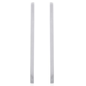 A pair of sleek vertical bar sterling silver stud earring