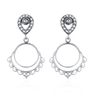 A pair of gypsy bohemian wanderlust sterling silver stud earrings