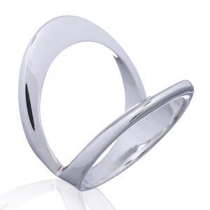 A silver swan neck splint 925 ring