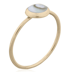 A simple yet classy gold plated silver shiva eye shell ring