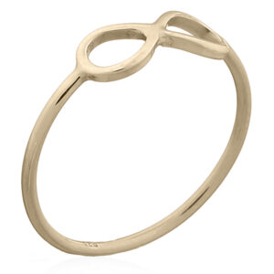 A yellow gold infinity sign 925 silver wholesale stack ring