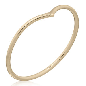 A dainty chevron ring yellow gold plated in sterling silver