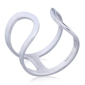 A open design sterling silver wrap ring