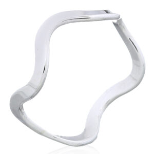 A sterling silver wavy stackable ring