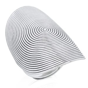 A stunning vintage spiral sterling silver ring
