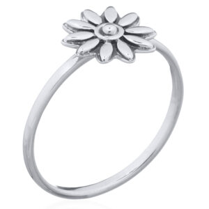 A little daisy flower sterling silver ring