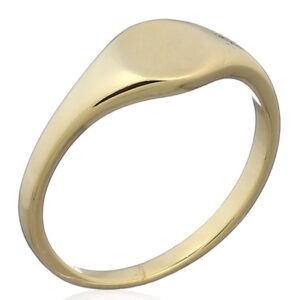 A minimalist yellow gold plated signet ring