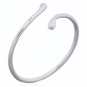 A tiny teardrop sterling silver stackable ring