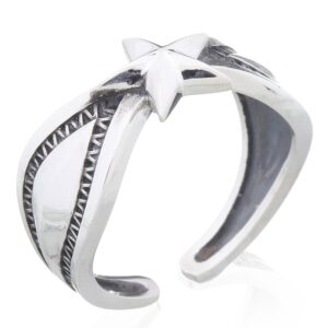 A splendid shine star 925 sterling silver open ring