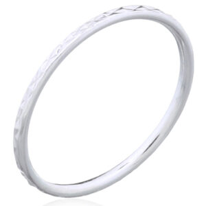 A sterling silver x pattern tiny stackable ring