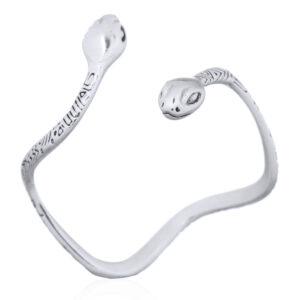 A slithering snake sterling silver ring