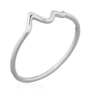 A sterling silver heart beat ring