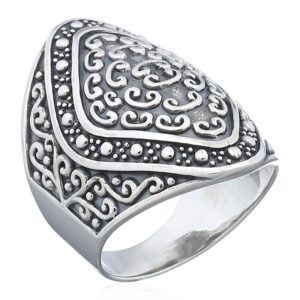 A sterling silver turkish filigree ring