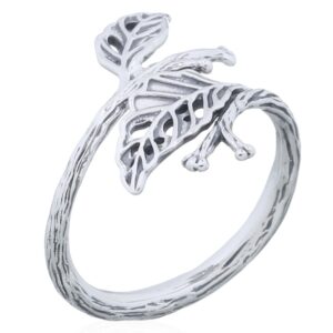 A sterling silver nature branch ring