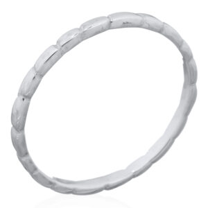 A ridge sterling silver stackable ring