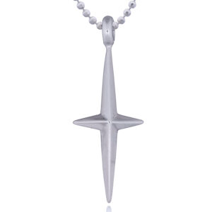 A plain silver star pendant