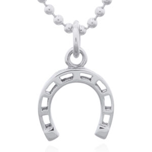 A horse shoe 925 sterling silver pendant
