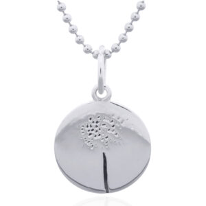 A minimalist design round 925 sterling silver pendant