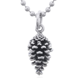A christmas pine cone pendant 925 sterling silver