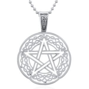 A sterling silver pentagram 925 pendant