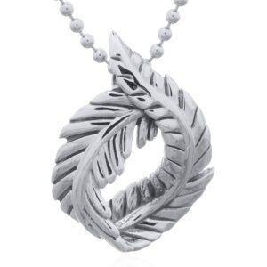 A curled fern sterling silver pendant