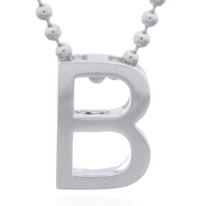 A initial letter "b" sterling silver pendant