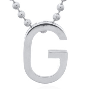 A initial letter "g" sterling silver pendant