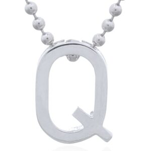 A initial letter "q" sterling silver pendant