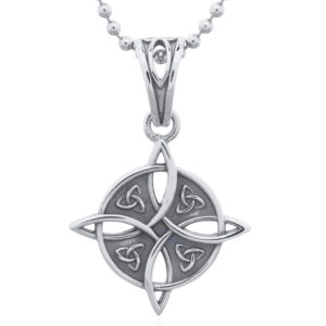 A 925 sterling silver witch knot pendant
