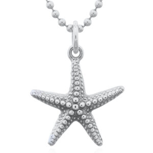 A sea starfish 925 sterling silver pendant
