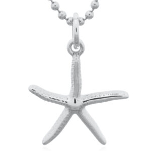 A dancing starfish 925 sterling silver pendant