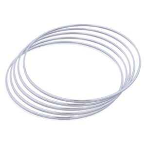 A five twins plain silver bangles