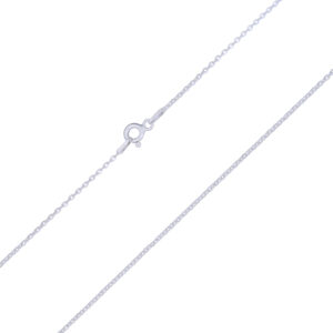 A 16 inches flat sterling silver cable chain