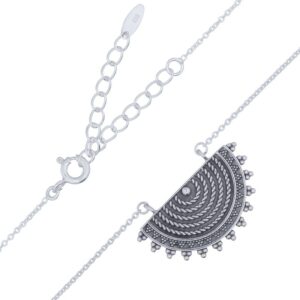 A sterling silver vintage bohemian necklace