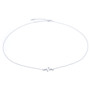 A heartbeat sterling silver chain necklace