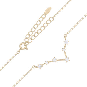 A pisces constellation yellow gold plated necklace