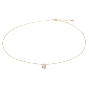 A synthetic opal gold plated multi-color sparkle necklace