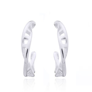 A pair of twisted mini ladder stud earrings 925 silver