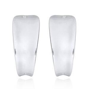 A pair of figured bended leaf hoop stud earrings 925 silver