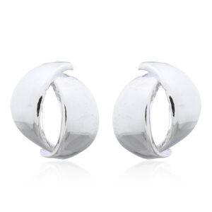 A pair of entwined classic 925 sterling silver stud earrings