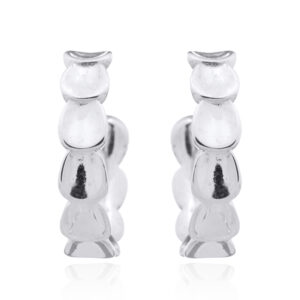 A pair of scale hoop stud earrings 925 sterling silver