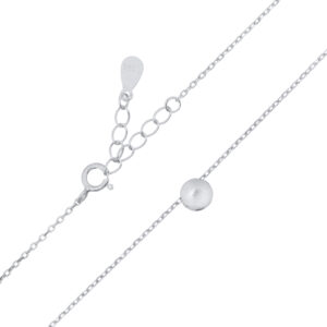 A teeny tiny circle 925 sterling silver cable chain necklace