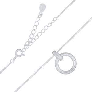 A open circle on bail 925 silver necklace