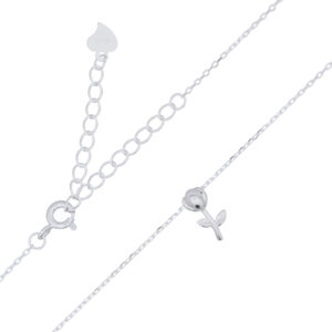 A freshwater pearl flower 925 silver necklace
